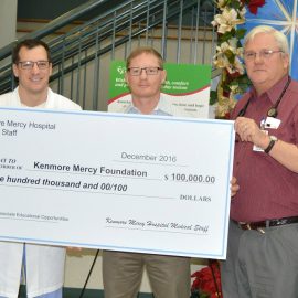 Med Staff Present Check to Foundation