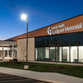 Exterior of Lockport Memorial hospital